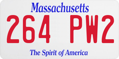 MA license plate 264PW2