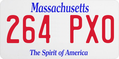 MA license plate 264PX0