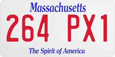 MA license plate 264PX1