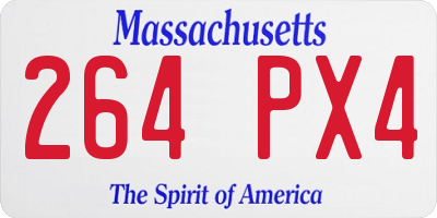 MA license plate 264PX4