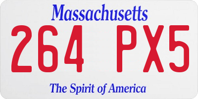 MA license plate 264PX5