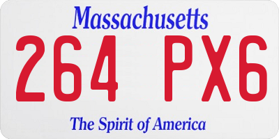MA license plate 264PX6