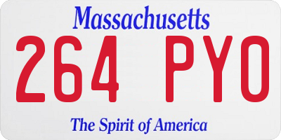 MA license plate 264PY0