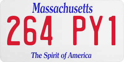 MA license plate 264PY1