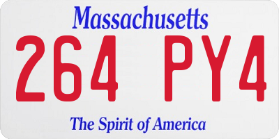 MA license plate 264PY4