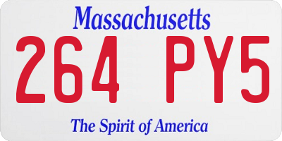 MA license plate 264PY5