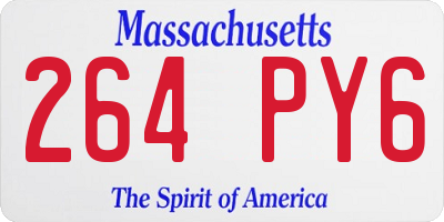 MA license plate 264PY6