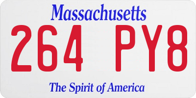 MA license plate 264PY8