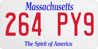 MA license plate 264PY9
