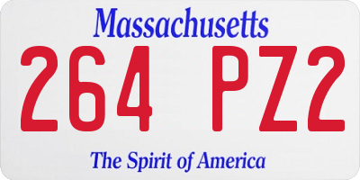 MA license plate 264PZ2