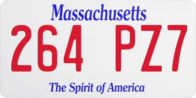 MA license plate 264PZ7
