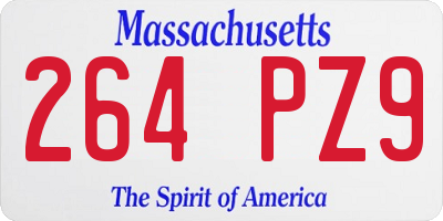 MA license plate 264PZ9