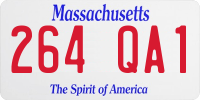 MA license plate 264QA1