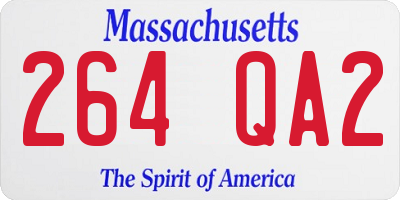 MA license plate 264QA2