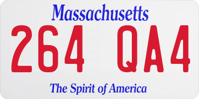 MA license plate 264QA4