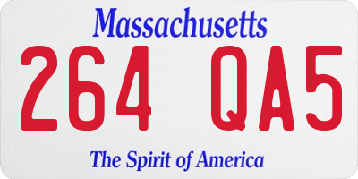 MA license plate 264QA5