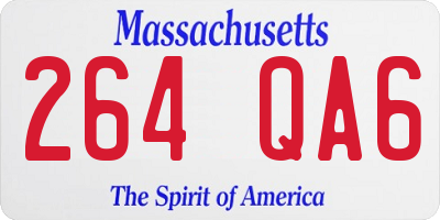 MA license plate 264QA6