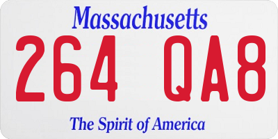MA license plate 264QA8
