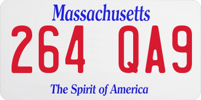 MA license plate 264QA9