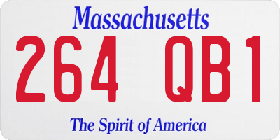 MA license plate 264QB1