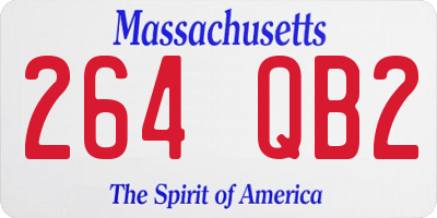 MA license plate 264QB2