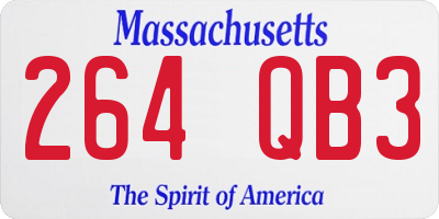 MA license plate 264QB3