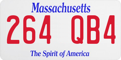 MA license plate 264QB4