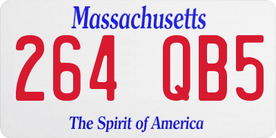 MA license plate 264QB5