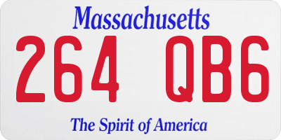 MA license plate 264QB6