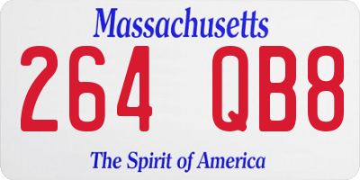MA license plate 264QB8