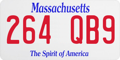 MA license plate 264QB9