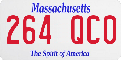MA license plate 264QC0