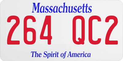 MA license plate 264QC2