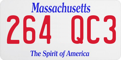 MA license plate 264QC3