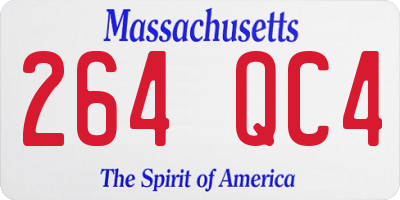 MA license plate 264QC4