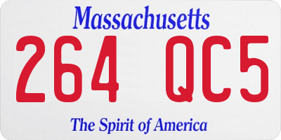 MA license plate 264QC5
