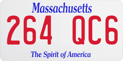 MA license plate 264QC6