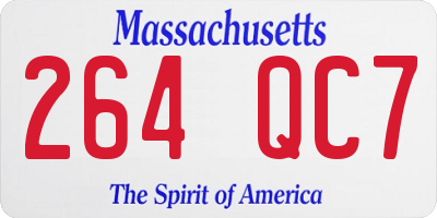 MA license plate 264QC7