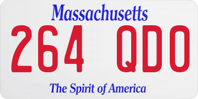 MA license plate 264QD0