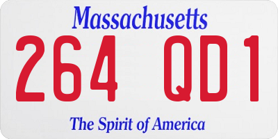 MA license plate 264QD1