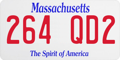 MA license plate 264QD2