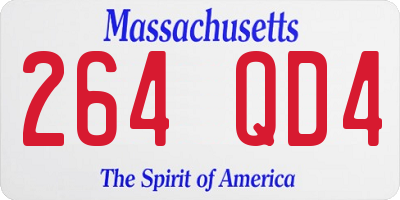 MA license plate 264QD4