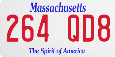 MA license plate 264QD8