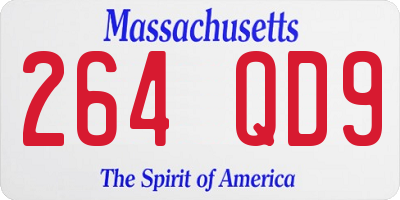 MA license plate 264QD9