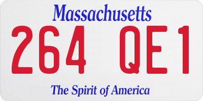 MA license plate 264QE1