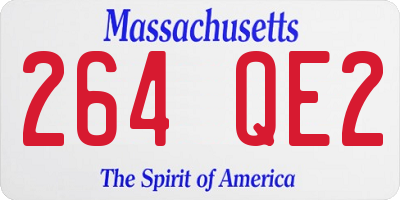 MA license plate 264QE2