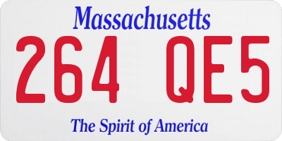 MA license plate 264QE5