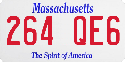 MA license plate 264QE6