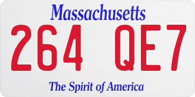 MA license plate 264QE7