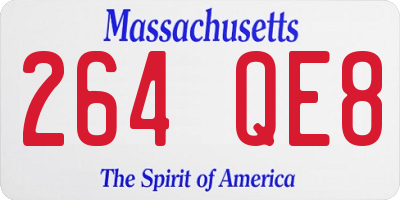 MA license plate 264QE8